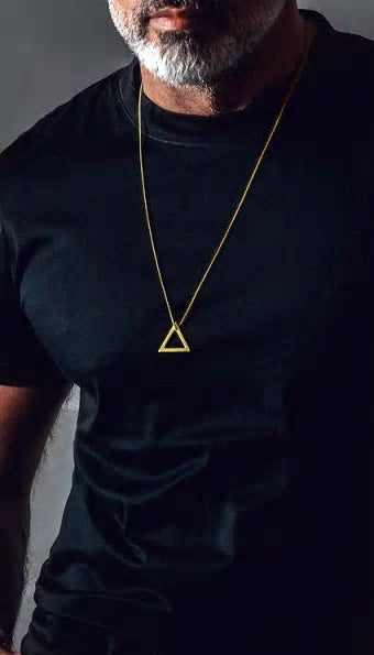 Stainless Steel 2x2cm Triangle Necklace