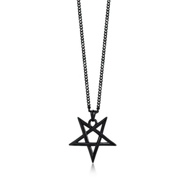 Stainless Steel Simple Pentagram Necklace