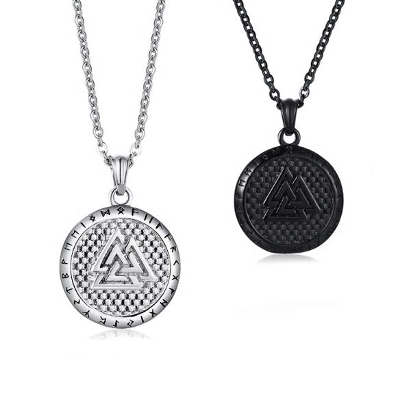Stainless Steel Viking Runes Necklace