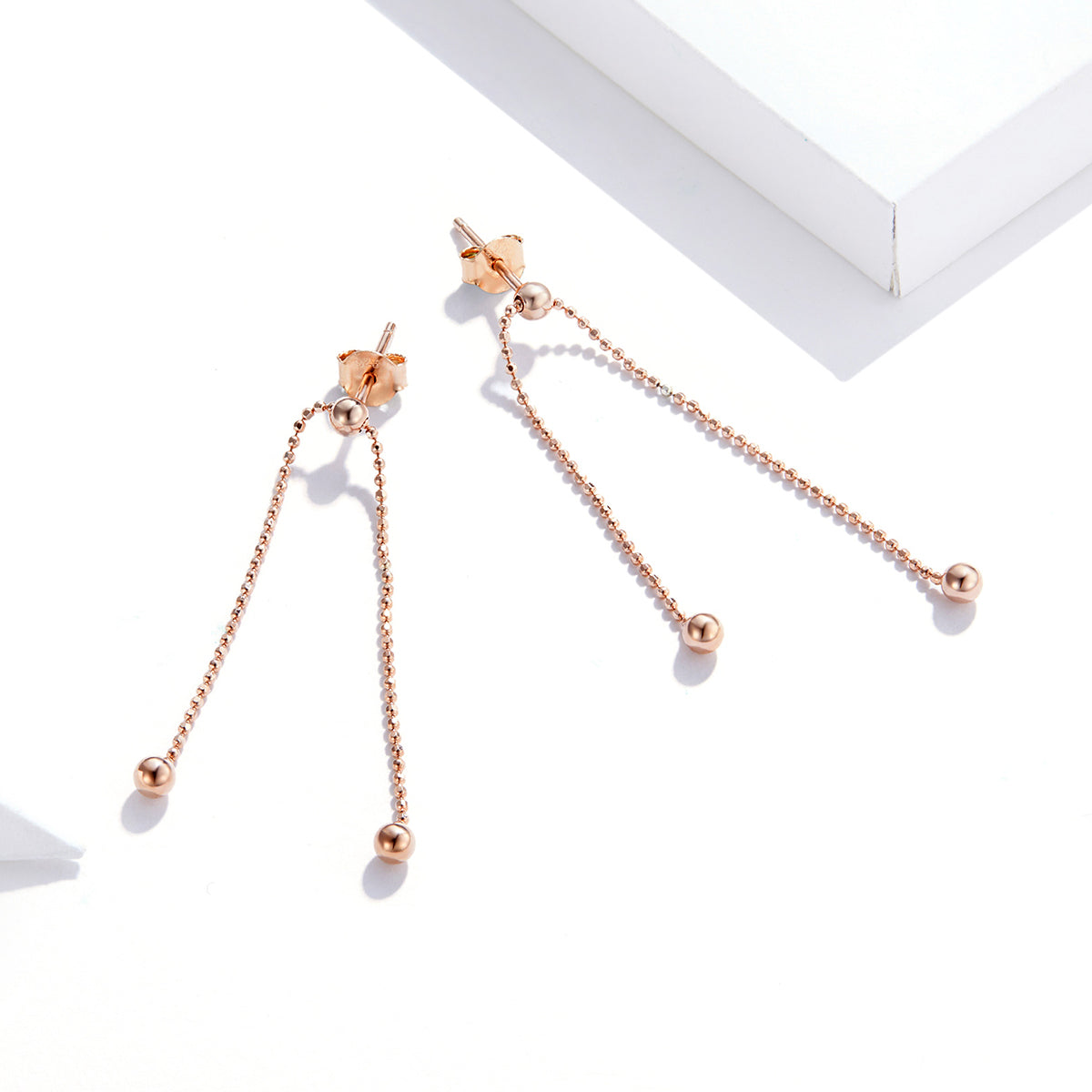 Sterling Silver Triple Ball Beaded Adjustable Stud Hypoallergenic Earrings