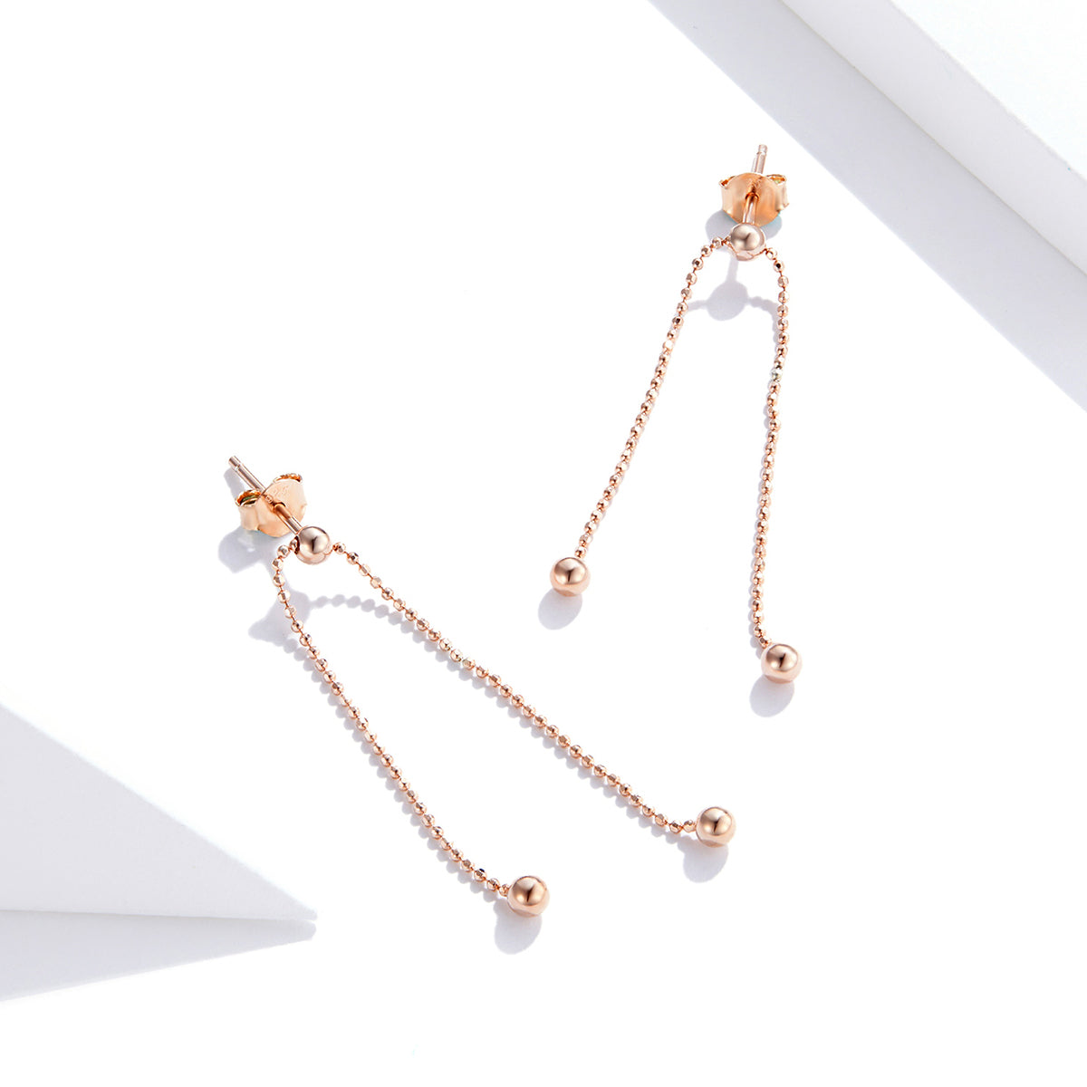 Sterling Silver Triple Ball Beaded Adjustable Stud Hypoallergenic Earrings