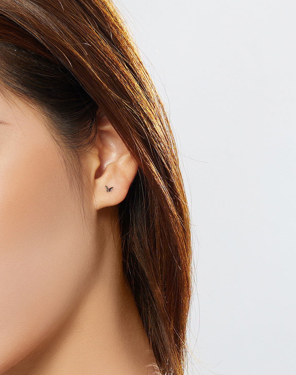 Sterling Silver Little Butterfly Stud Hypoallergenic Earrings