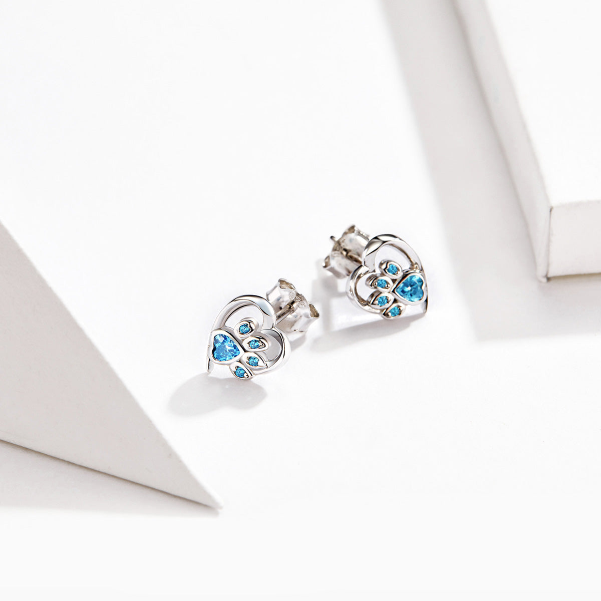 Sterling Silver Pet Lover Stud Hypoallergenic Earrings