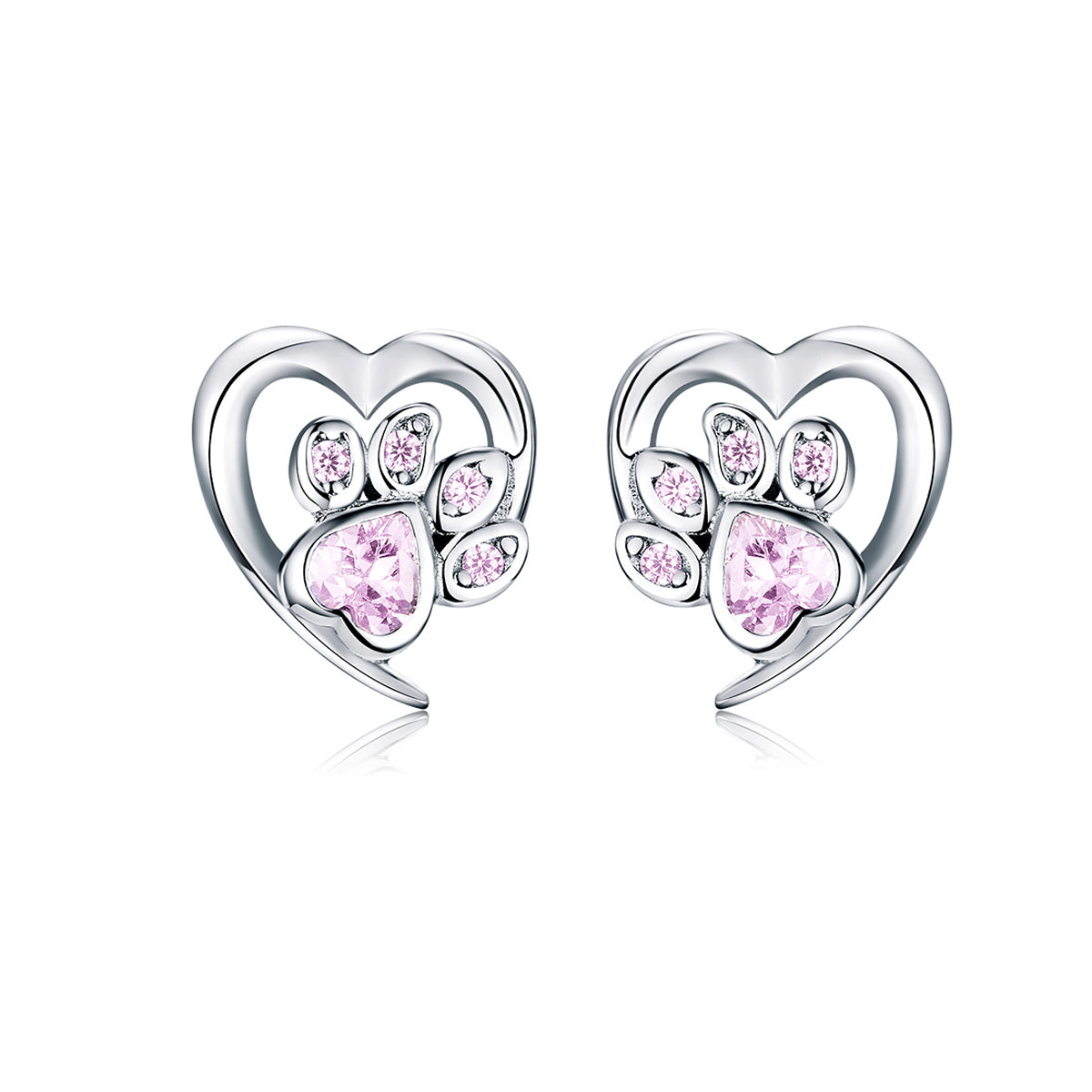 Sterling Silver Pet Lover Stud Hypoallergenic Earrings