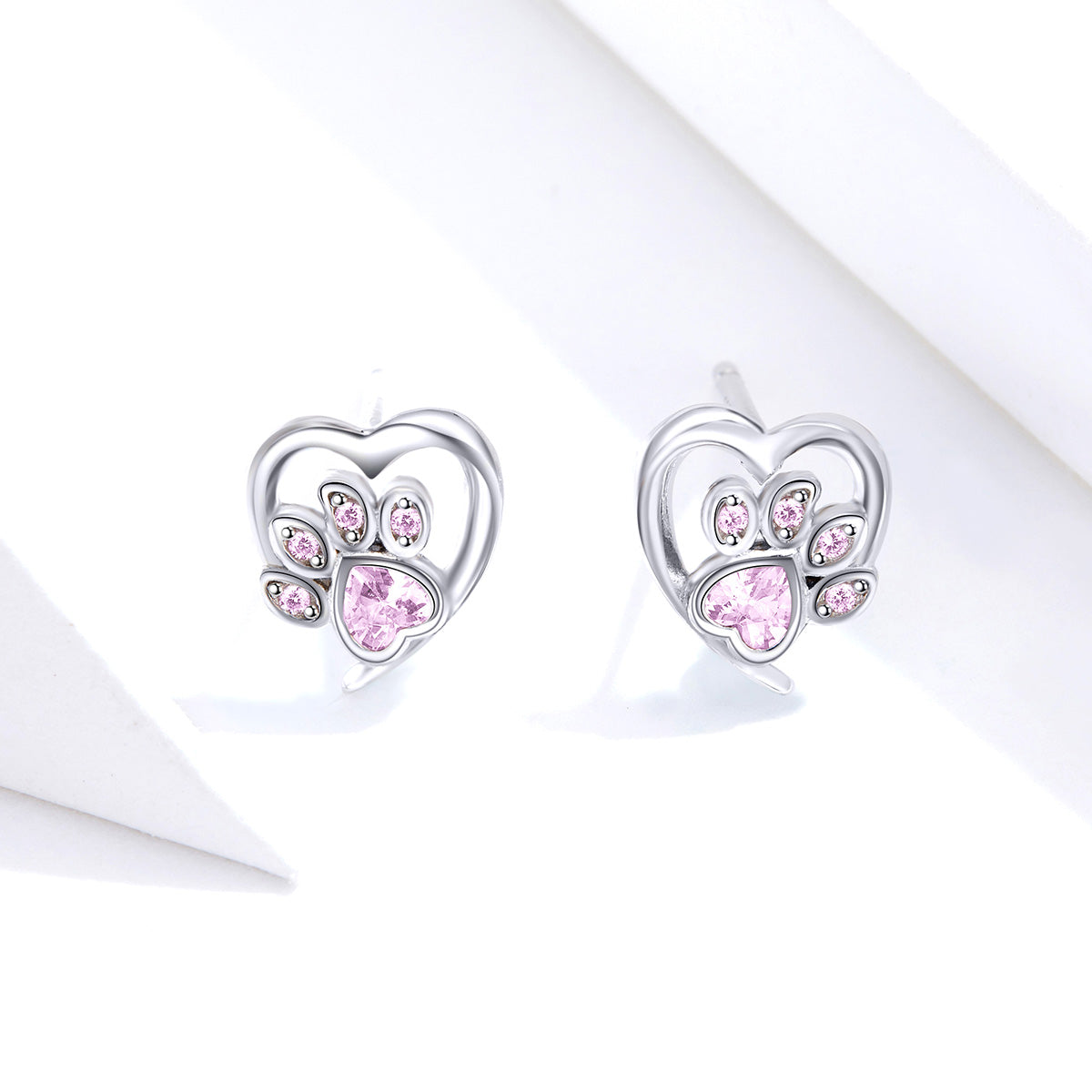 Sterling Silver Pet Lover Stud Hypoallergenic Earrings