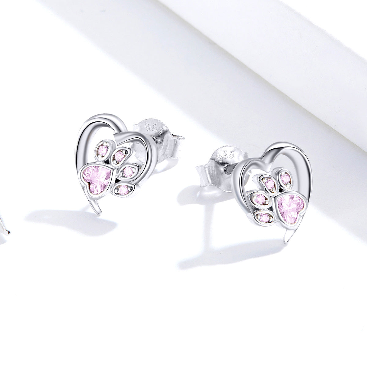 Sterling Silver Pet Lover Stud Hypoallergenic Earrings