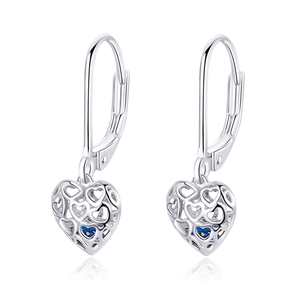 Sterling Silver Romancing The Stone Leverback Hypoallergenic Earrings