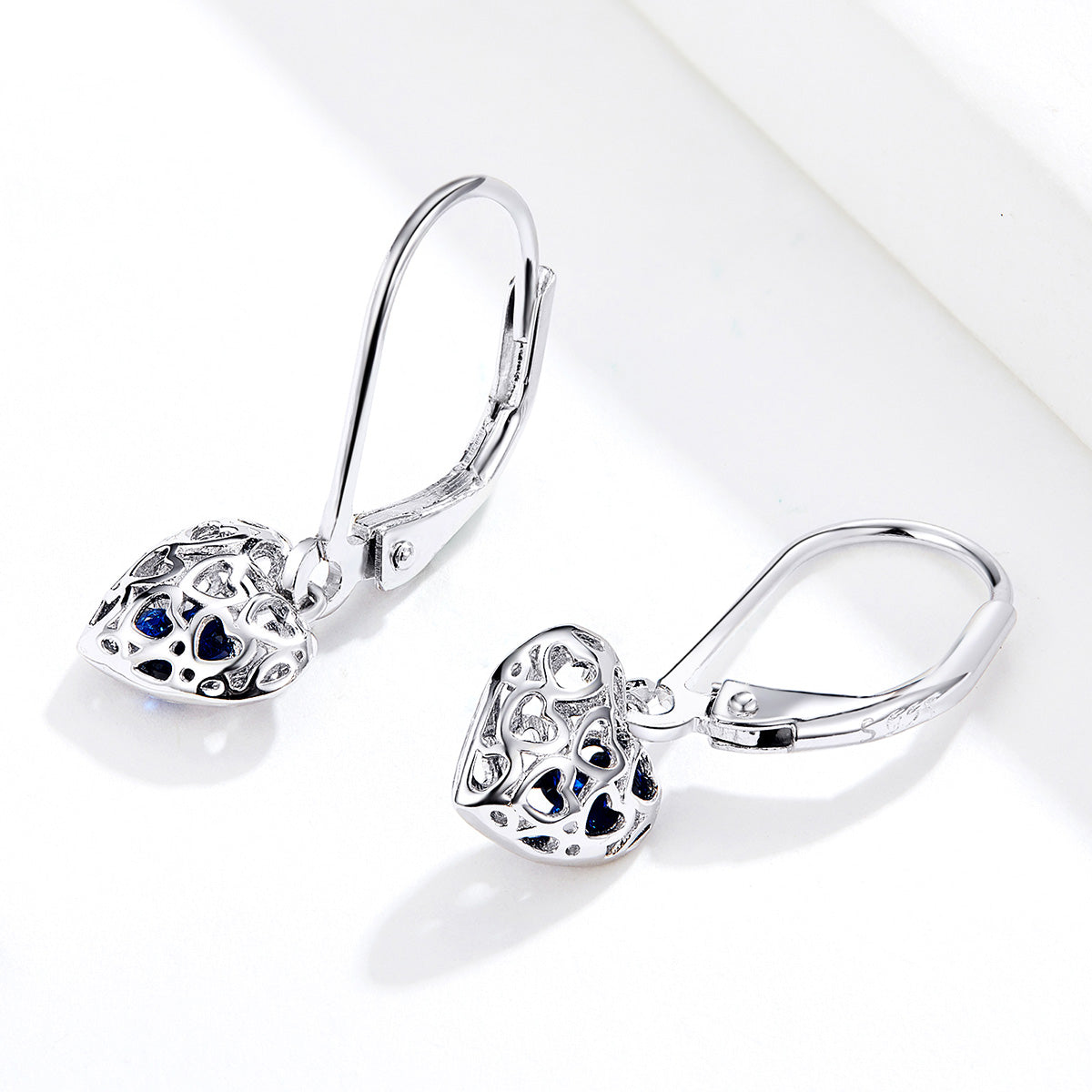 Sterling Silver Romancing The Stone Leverback Hypoallergenic Earrings