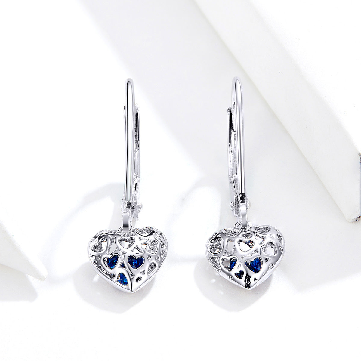 Sterling Silver Romancing The Stone Leverback Hypoallergenic Earrings