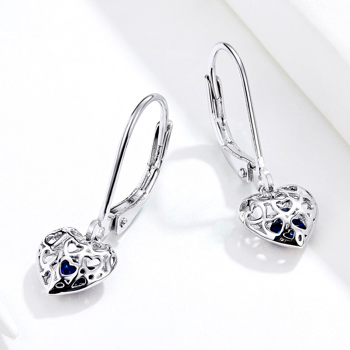 Sterling Silver Romancing The Stone Leverback Hypoallergenic Earrings