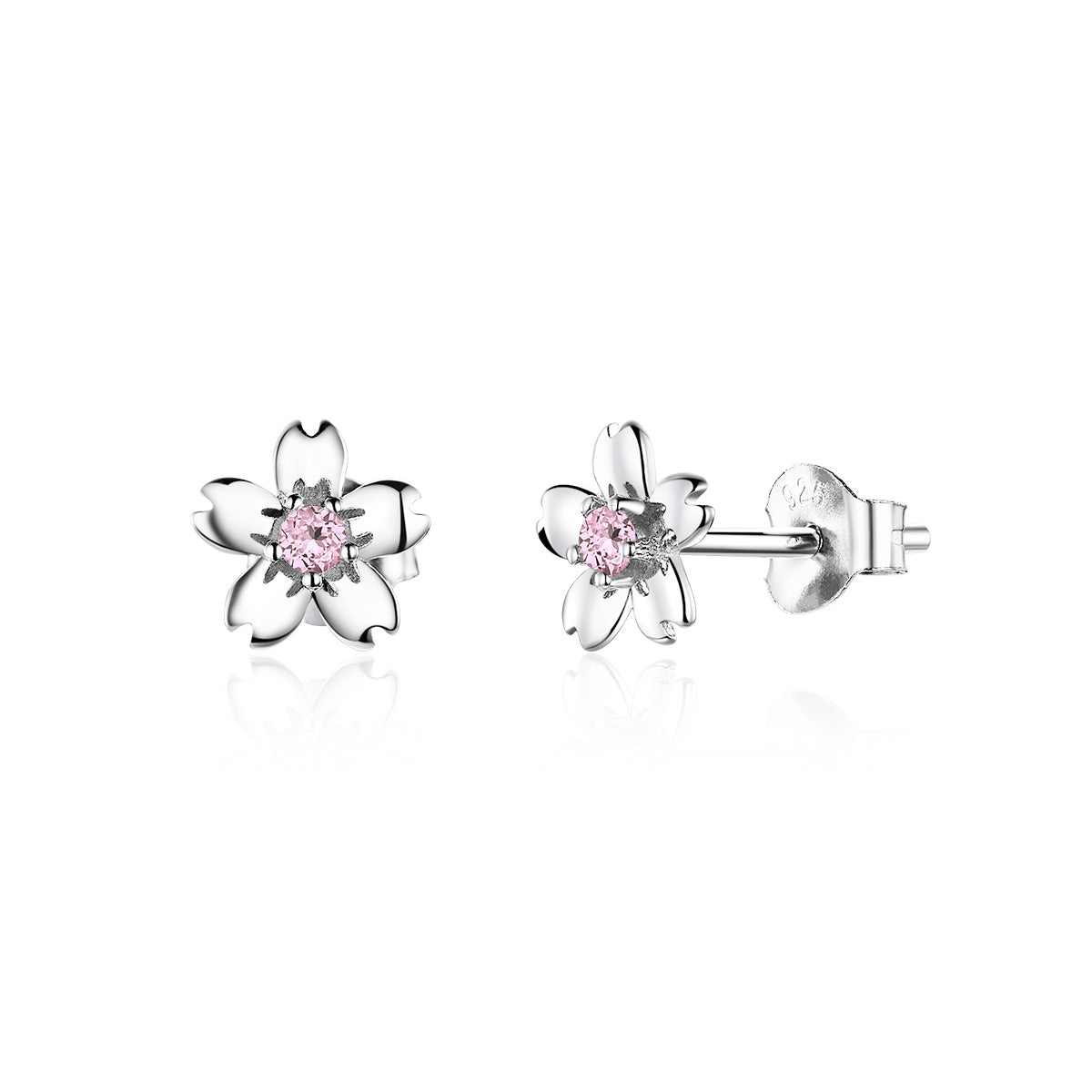Sterling Silver Little Flower Stud Hypoallergenic Earrings