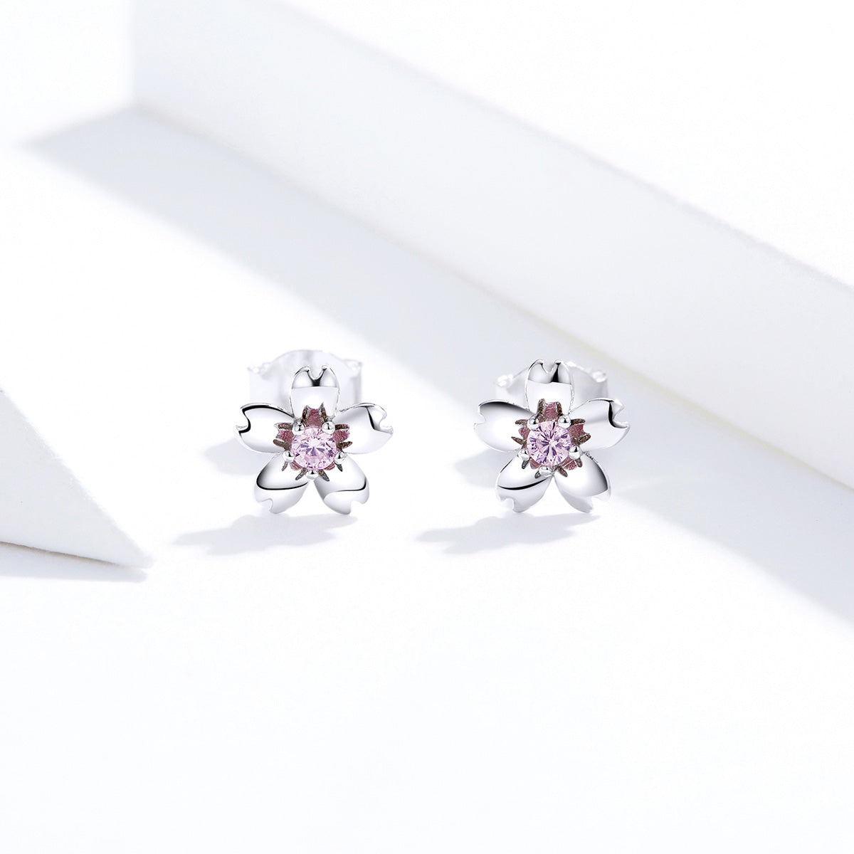 Sterling Silver Little Flower Stud Hypoallergenic Earrings