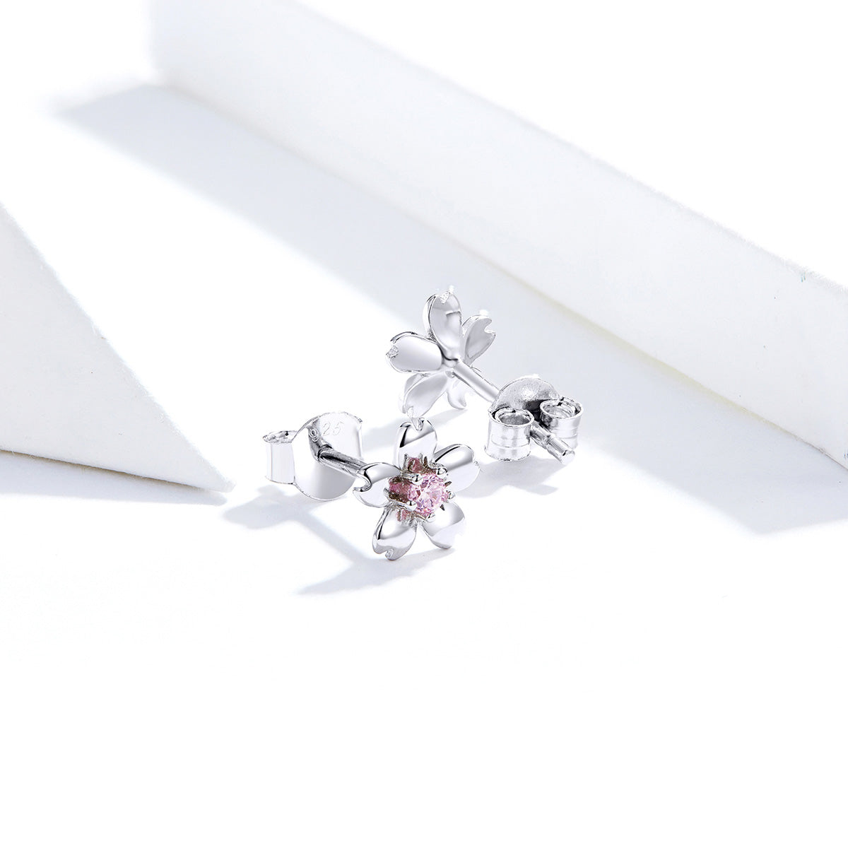 Sterling Silver Little Flower Stud Hypoallergenic Earrings