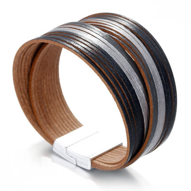 3 Colours Leather Multilayer Bracelet - Various