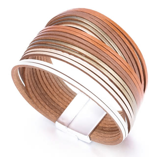 3 Colours Leather Multilayer Bracelet - Various