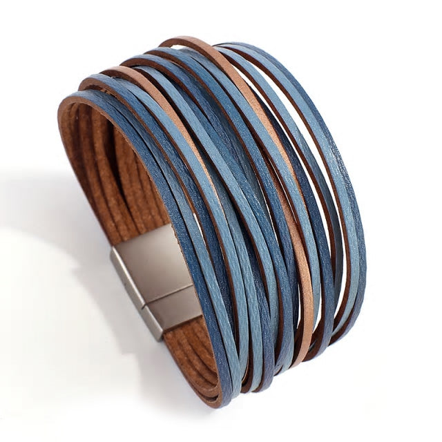 3 Colours Leather Multilayer Bracelet - Various