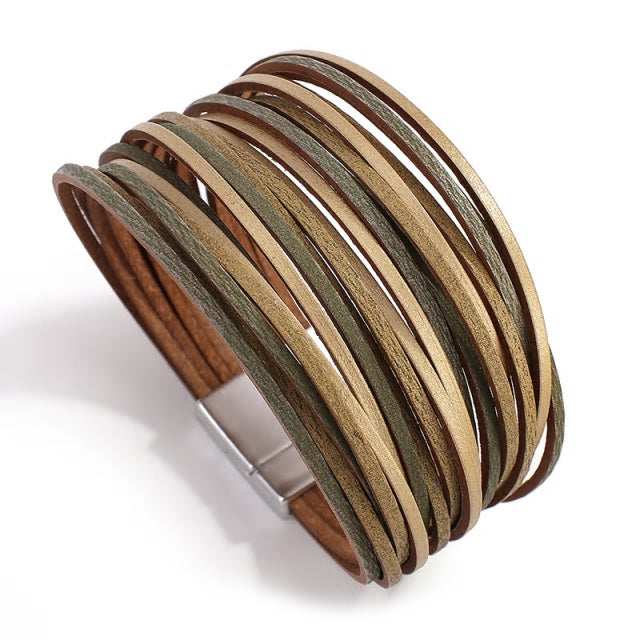 3 Colours Leather Multilayer Bracelet - Various
