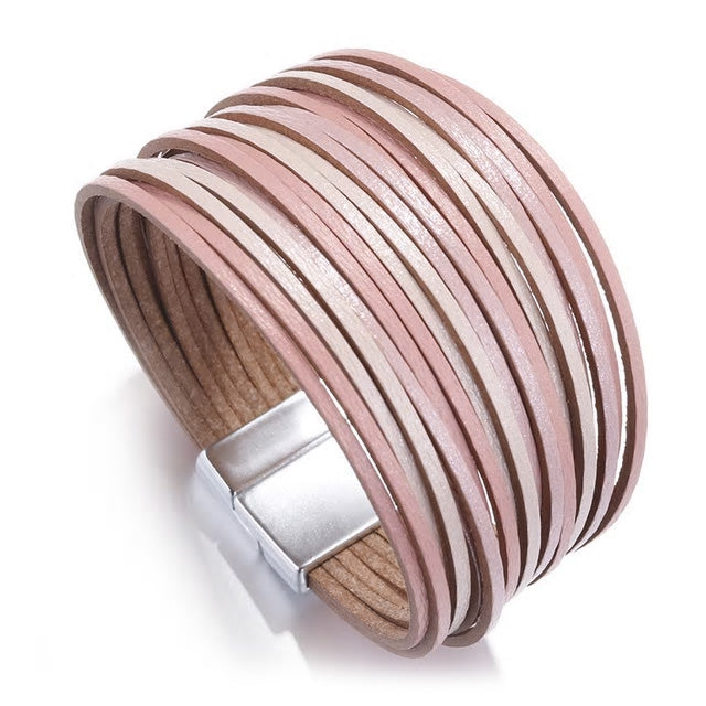 3 Colours Leather Multilayer Bracelet - Various