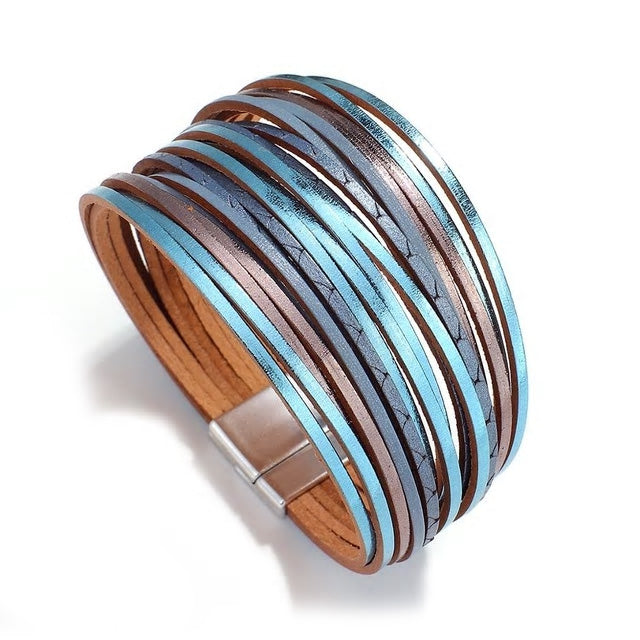 Multi-colour Leather Multilayer Bracelet - Various