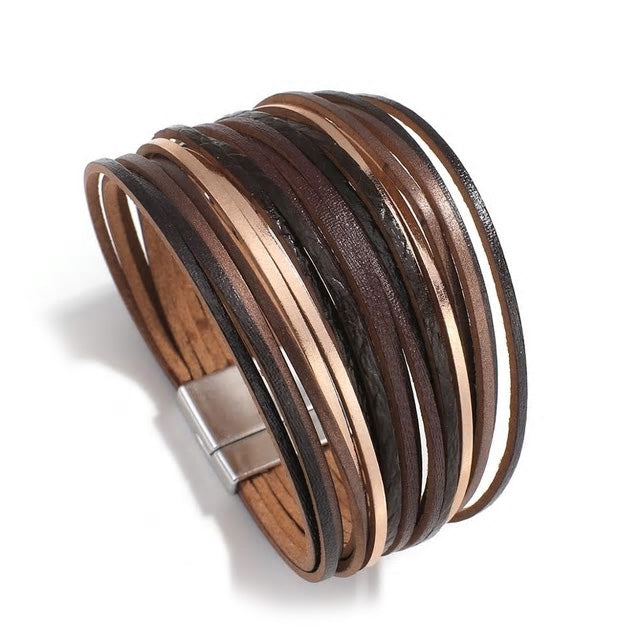 Multi-colour Leather Multilayer Bracelet - Various
