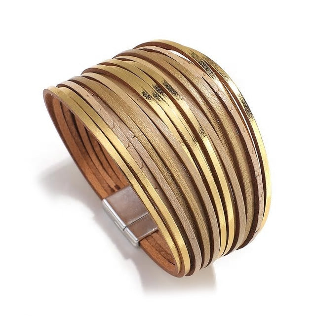 Multi-colour Leather Multilayer Bracelet - Various