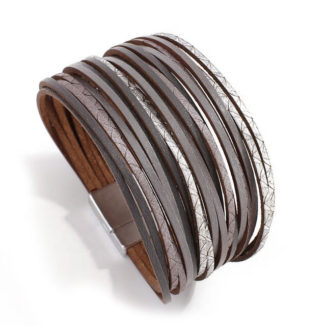 Multi-colour Leather Multilayer Bracelet - Various