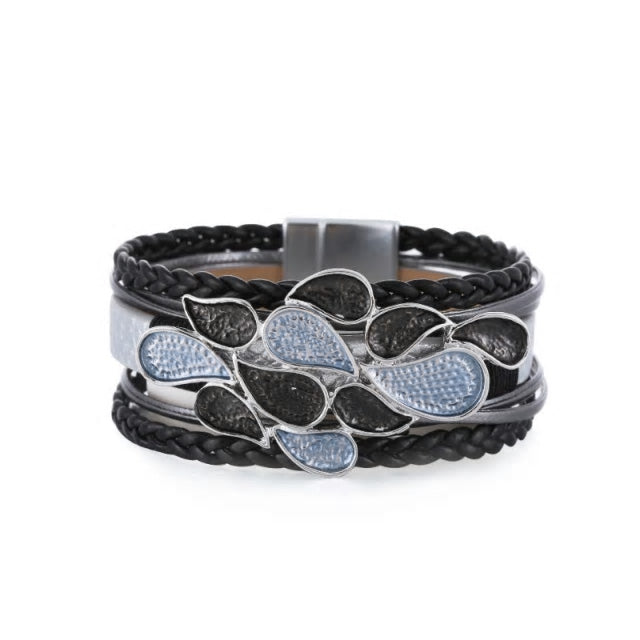Leather Waterdrop Multilayer Bracelet - Various