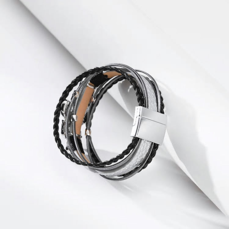 Leather Waterdrop Multilayer Bracelet - Various