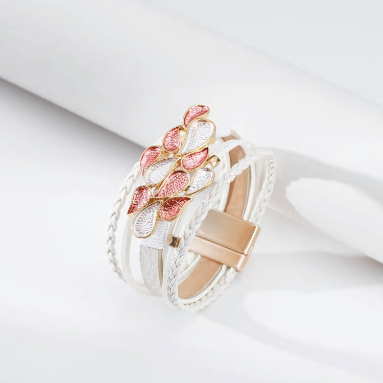 Leather Waterdrop Multilayer Bracelet - Various