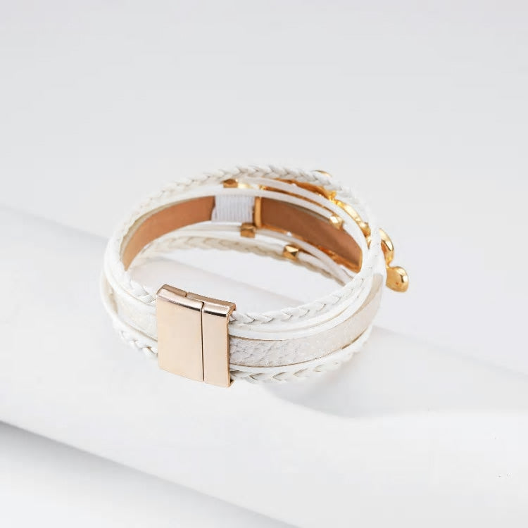 Leather Waterdrop Multilayer Bracelet - Various