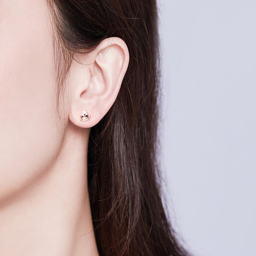 Sterling Silver Coffee Lover Stud Hypoallergenic Earrings