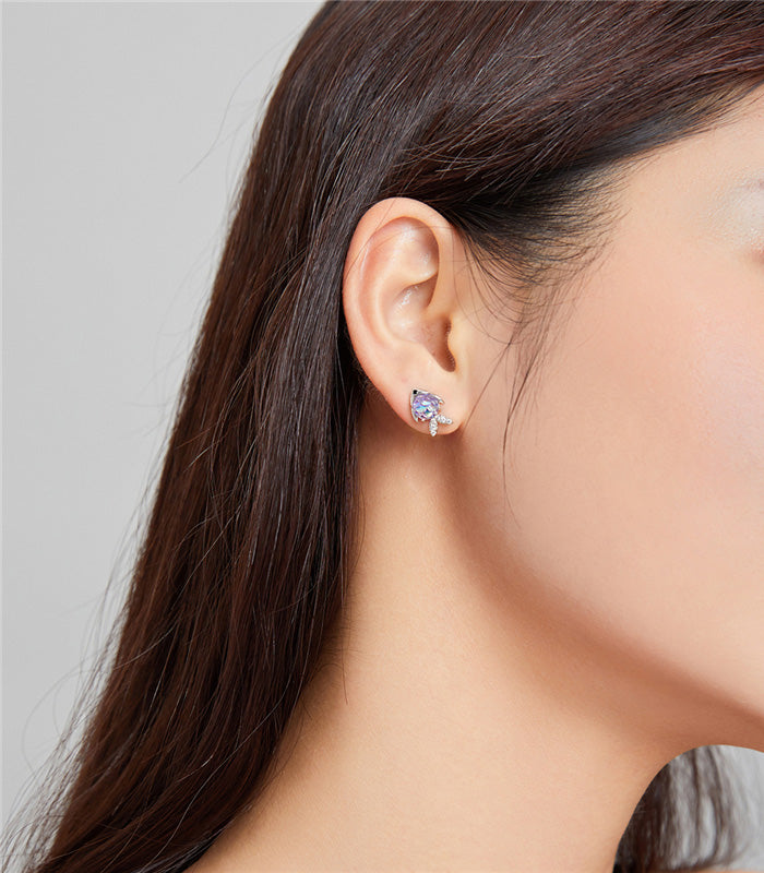 Sterling Silver Tropical Fish Stud Hypoallergenic Earrings