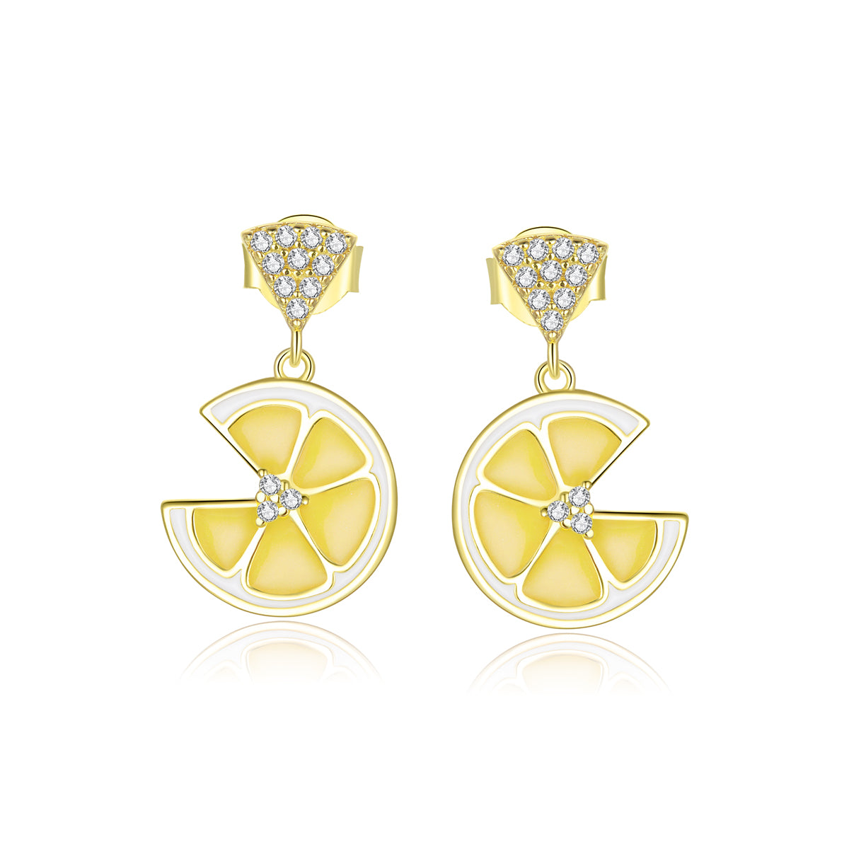 Sterling Silver Lemon Stud Hypoallergenic Earrings