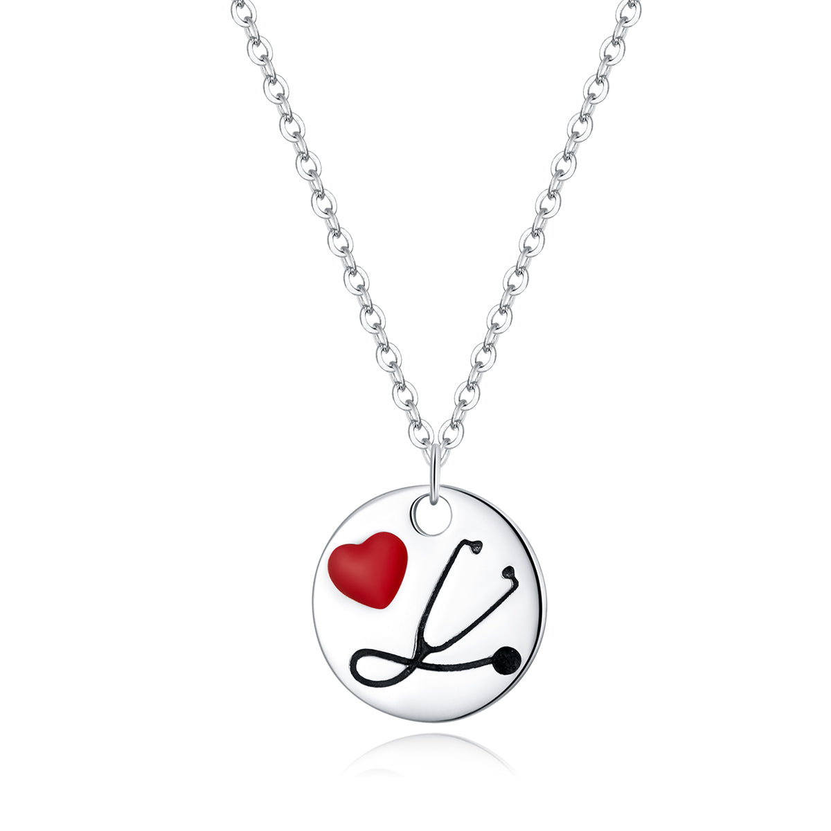 Sterling Silver I Love Medicine Adjustable Hypoallergenic Necklace