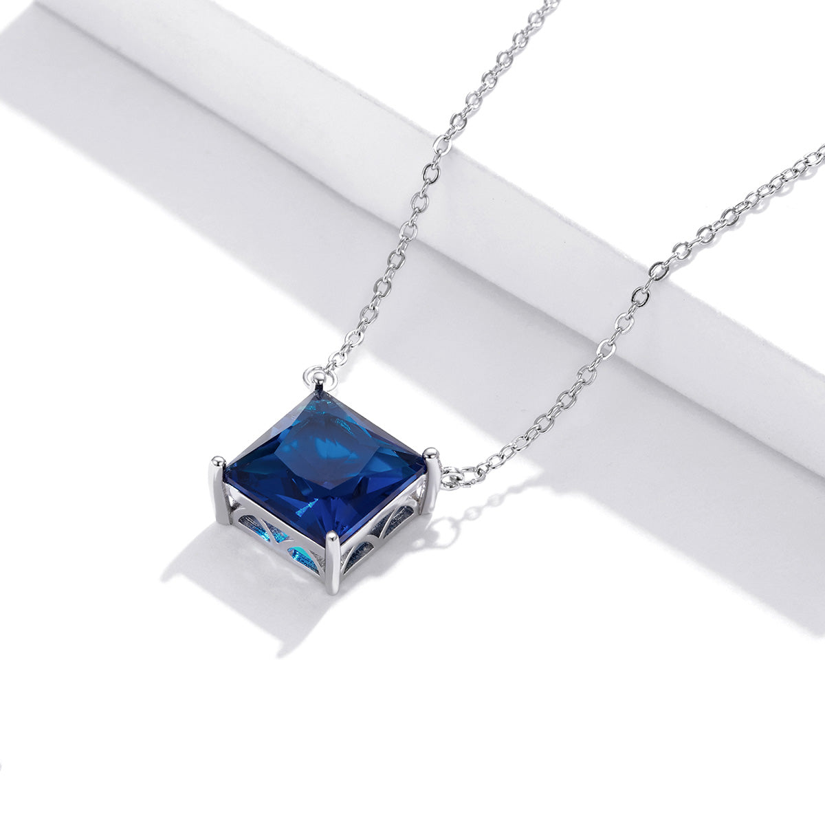 Sterling Silver Exquisite Cubic Zirconia Adjustable Hypoallergenic Necklace