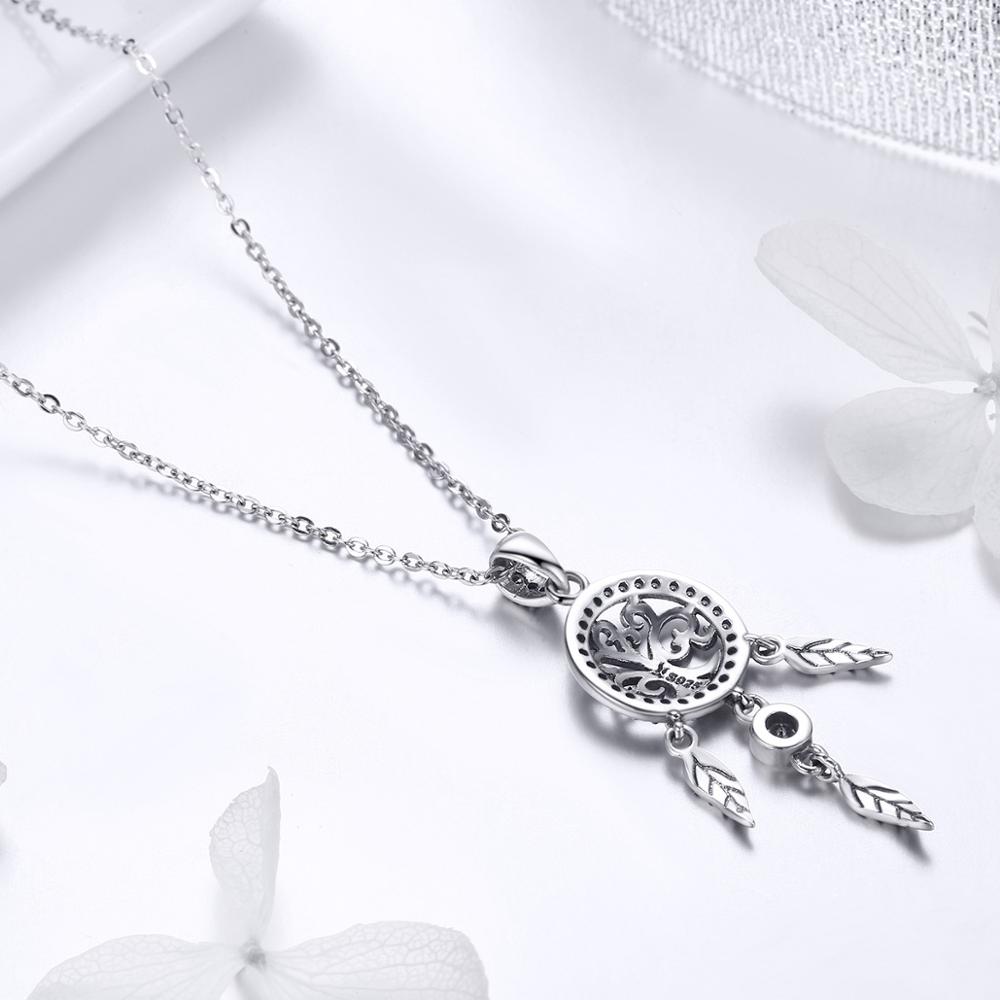 Sterling Silver Tree Of Life & Dream Catcher Adjustable Hypoallergenic Necklace