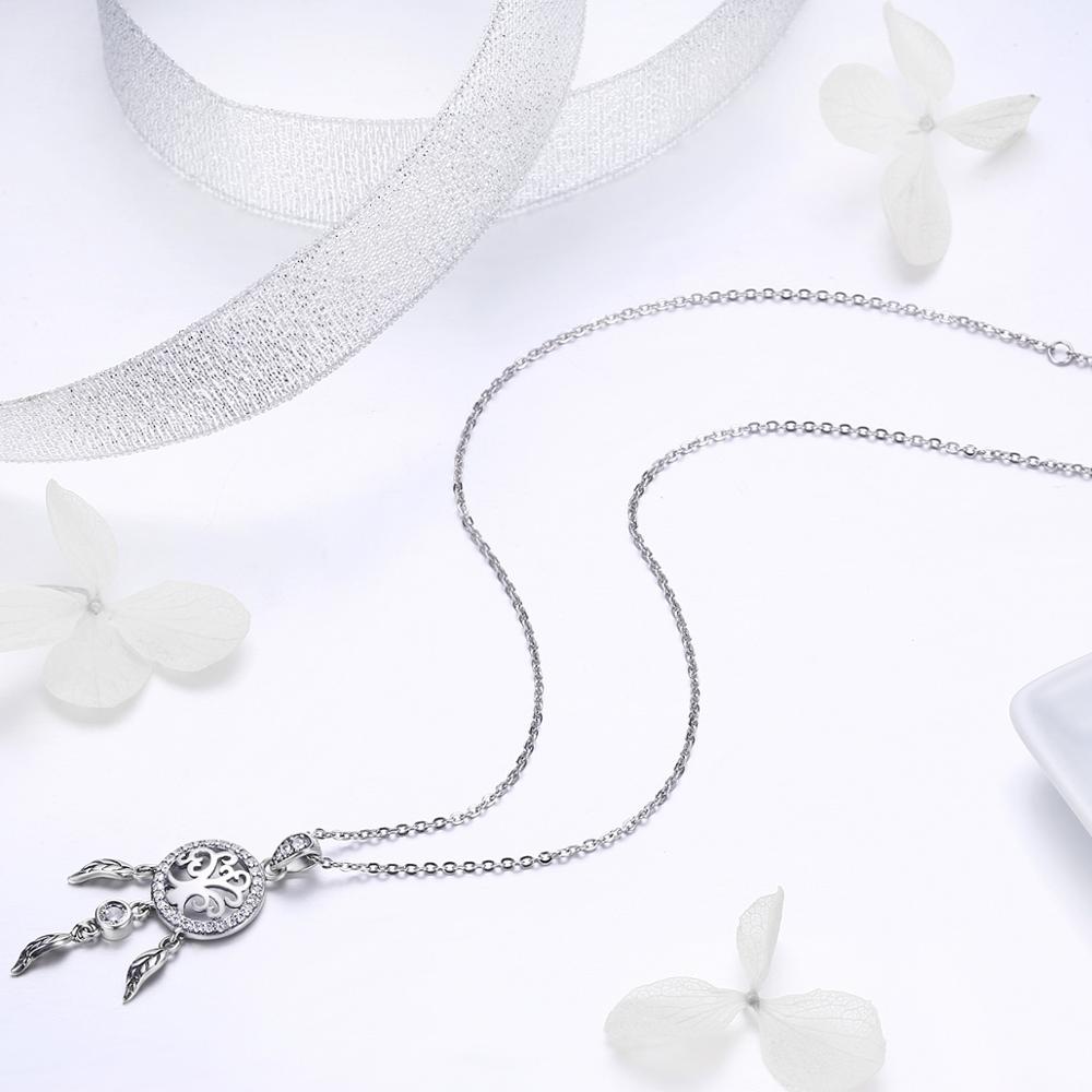 Sterling Silver Tree Of Life & Dream Catcher Adjustable Hypoallergenic Necklace