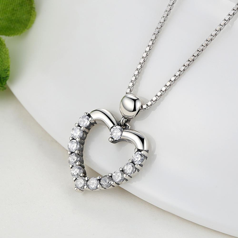 Sterling Silver Radiant Heart Hypoallergenic Necklace