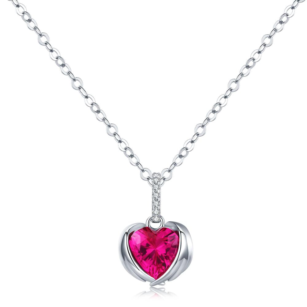 Sterling Silver Guardian Heart Adjustable Hypoallergenic Necklace