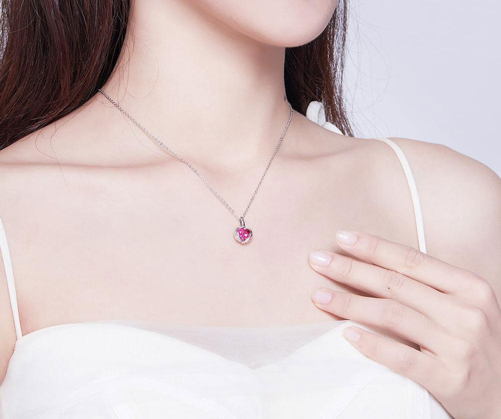 Sterling Silver Guardian Heart Adjustable Hypoallergenic Necklace