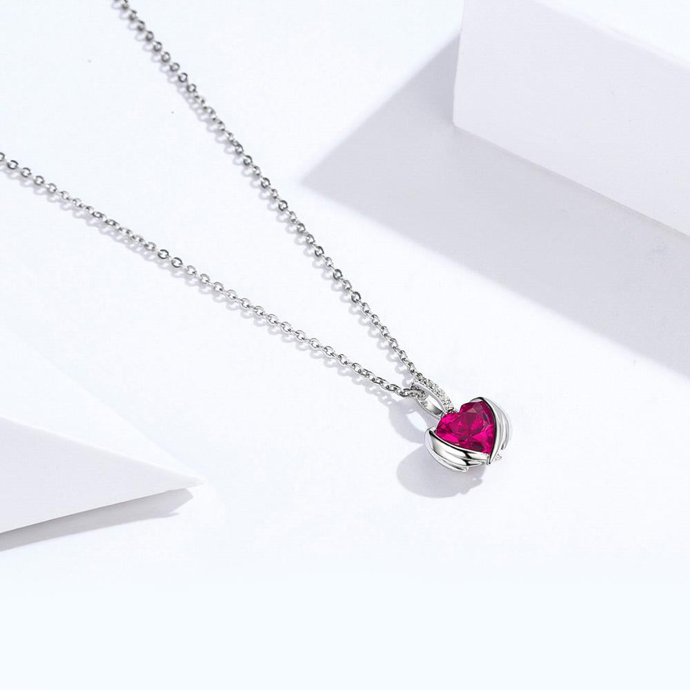Sterling Silver Guardian Heart Adjustable Hypoallergenic Necklace