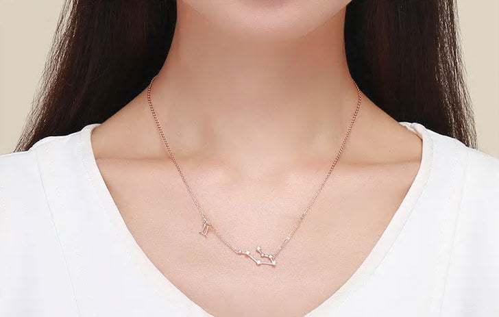 Sterling Silver 12 Signs Of The Zodiac Hypoallergenic Necklace