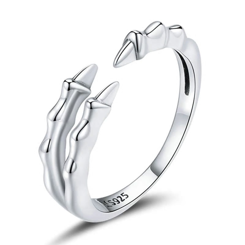 Sterling Silver Claws Adjustable Hypoallergenic Ring