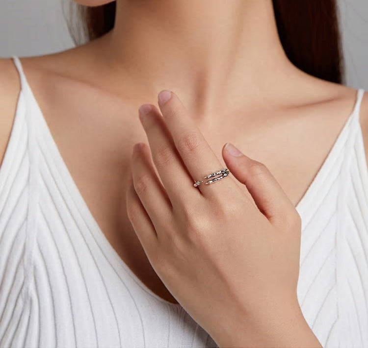 Sterling Silver Claws Adjustable Hypoallergenic Ring