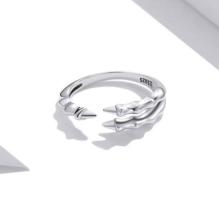Sterling Silver Claws Adjustable Hypoallergenic Ring