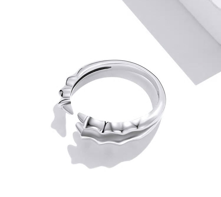 Sterling Silver Claws Adjustable Hypoallergenic Ring
