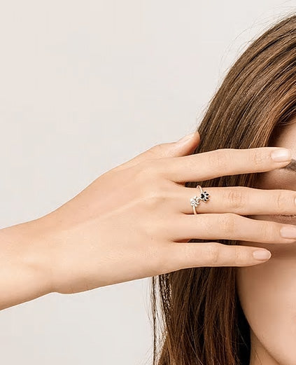 Sterling Silver Pet Paw Adjustable Hypoallergenic Ring