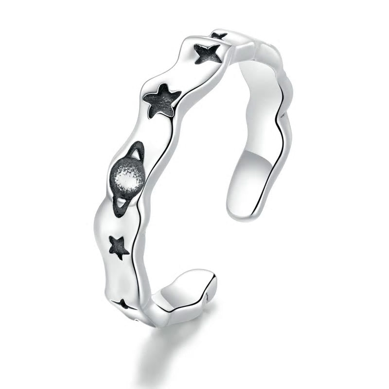 Sterling Silver Space Adjustable Hypoallergenic Ring