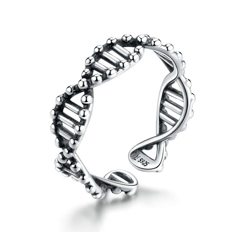 Sterling Silver DNA Adjustable Hypoallergenic Ring