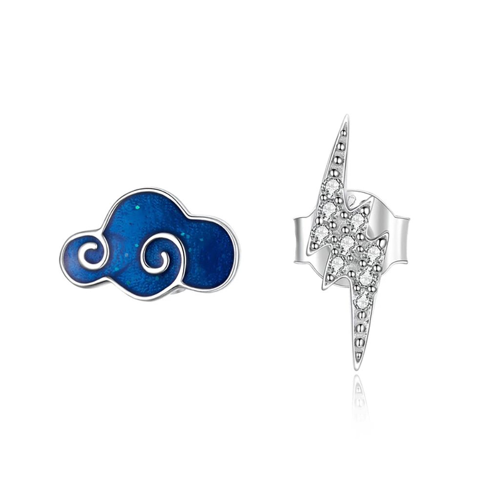 Sterling Silver Storm Stud Hypoallergenic Earrings